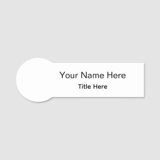 Personalised Custom Professional Employee Magnetic Name Tag (Front)
