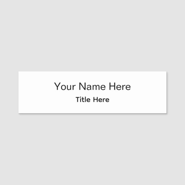 Personalised Custom Professional Employee Magnetic Name Tag (Front)