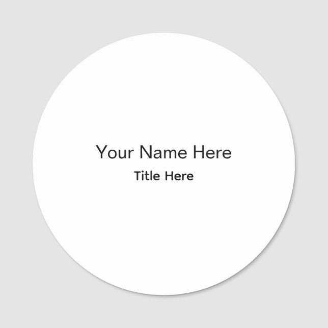 Personalised Custom Professional Employee Magnetic Name Tag (Front)