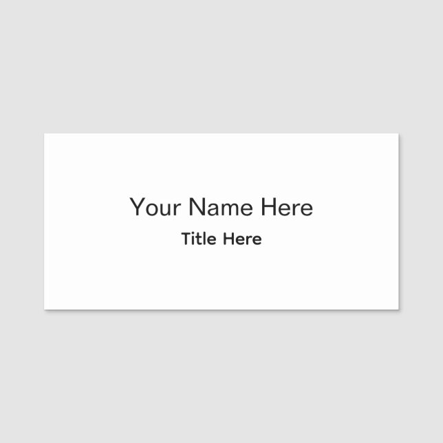 Personalised Custom Professional Employee Magnetic Name Tag (Front)