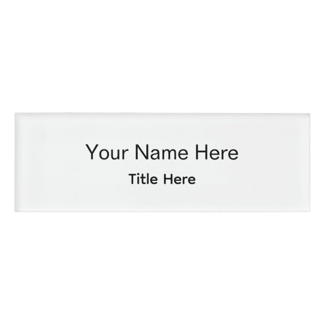 Personalised Custom Professional Employee  Name Tag (Front)