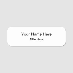 Personalised Custom Professional Employee Name Tag