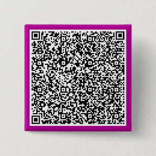 Personalised Custom QR Code Button Your Colour