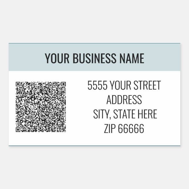 Personalised Custom QR Code Name Address Labels (Front)