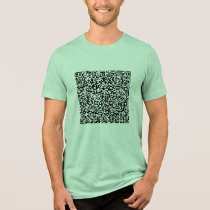 Personalised Custom QR Code Scan Info Your Funny Tri-Blend Shirt