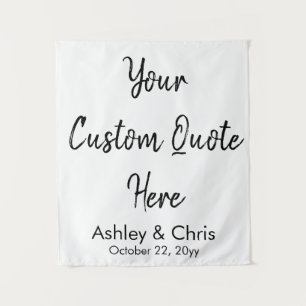 Personalised Custom Quote Wedding Backdrop Prop Tapestry
