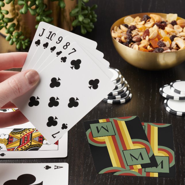 Personalised Custom Retro Art Playing Cards (In Situ)