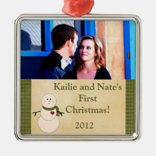Personalised Custom Rustic Snowman Ornaments