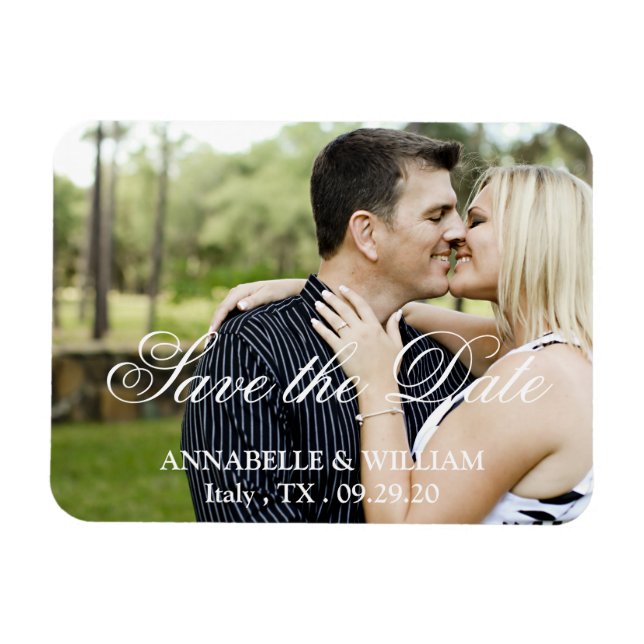Personalised Custom "Save the Date" Magnet (Horizontal)