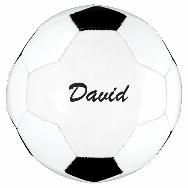 Personalised Custom Script Name Minimalist Soccer Ball (Front)