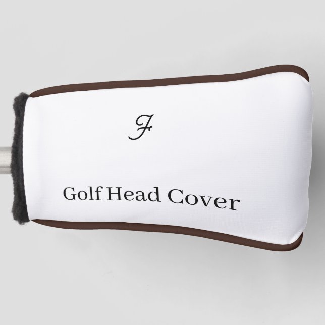 Personalised custom simple Golf Head Cover (Front)