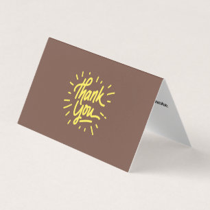 Personalised Custom Simple Thank You Business Card