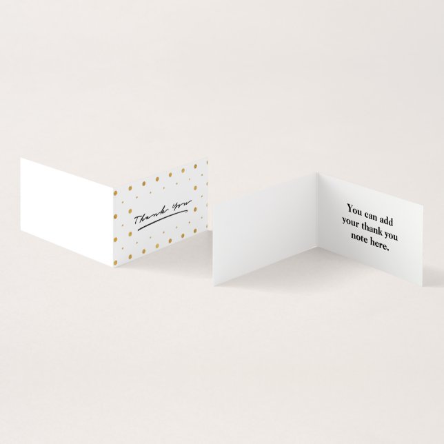 Personalised Custom Simple Thank You Business Card (Inside and Outside)
