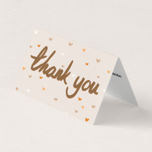 Personalised Custom Simple Thank You Business Card