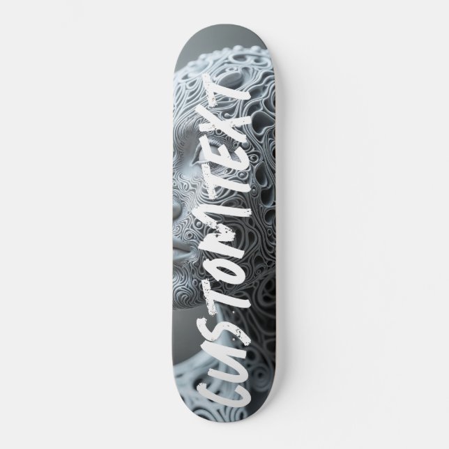 Personalised custom skateboard fractal human  (Front)