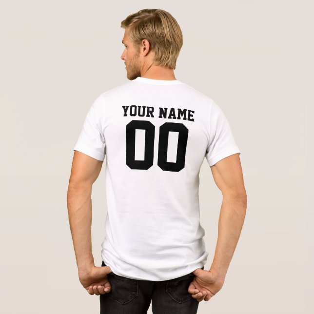 Personalised & Custom Sport Jersey T-Shirt Tri-Blend Shirt (Back Full)