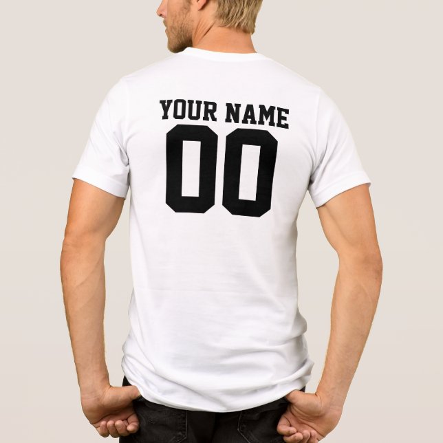 Personalised & Custom Sport Jersey T-Shirt Tri-Blend Shirt (Back)