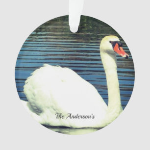 Personalised Custom Swan Photo Ornament
