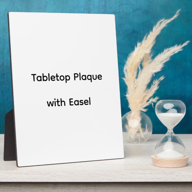 Personalised Custom Tabletop Plaque with Easel (Side)