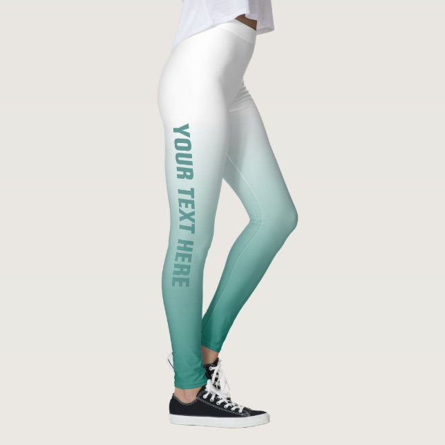 Personalised Custom Template Teal Make It Yourself Leggings (Right)