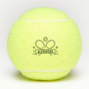 Personalised Custom Tennis Racquet Name Balls