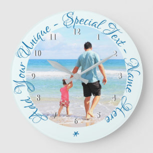 Personalised Custom Text and Your Photo Clock