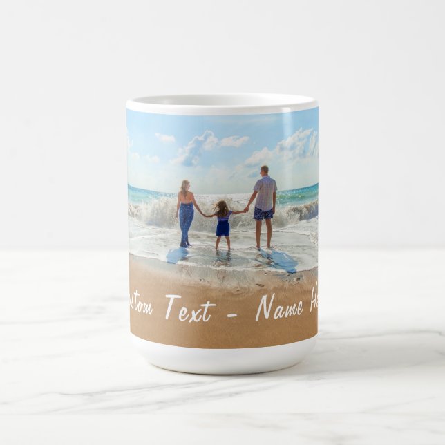 Personalised Custom Text and Your Photo Coffee Mug (Center)
