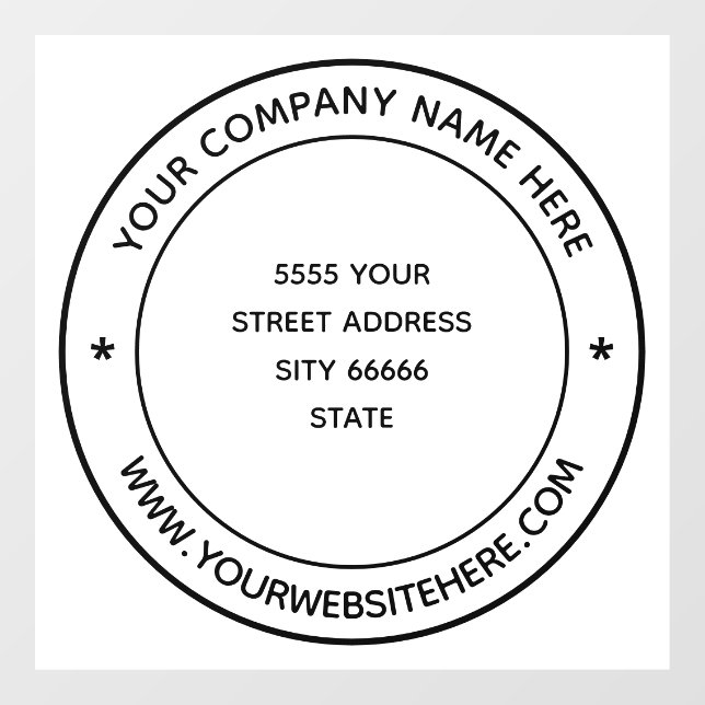 Personalised Custom Text Business Window Cling (Sheet)