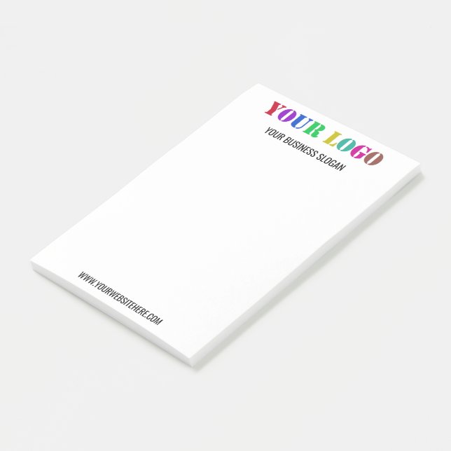 Personalised Custom Text Company Logo Sticky Notes (Angled)