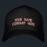 Personalised Custom Text Embroidered Baseball Cap<br><div class="desc">Easy Personalised Promotional Embroidered Baseball Caps with Custom Text - Add Your Text - Name - Company / Number / Letter / Slogan - Tagline / or Website , Phone , E-mail , Social Media Handle / Logo / More - Choose Your Colour / Size / Fonts - Make your...</div>