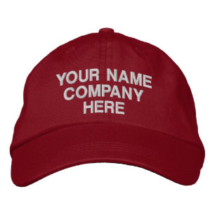 Personalised Custom Text Embroidered Hat Template