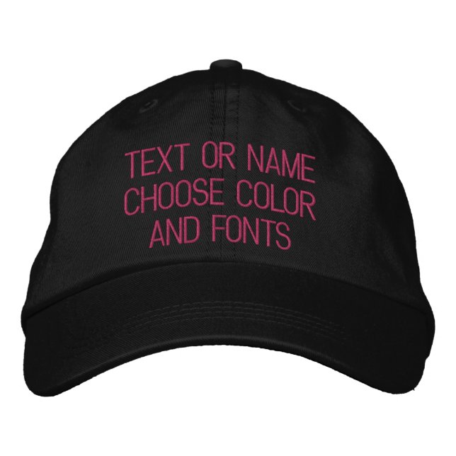 Personalised Custom Text Hat Your Embroidered Cap (Front)