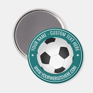 Personalised Custom Text Soccer Ball Magnet Gift