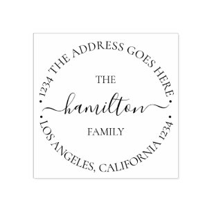 Personalised Custom Text Within Circle Rubber Stamp