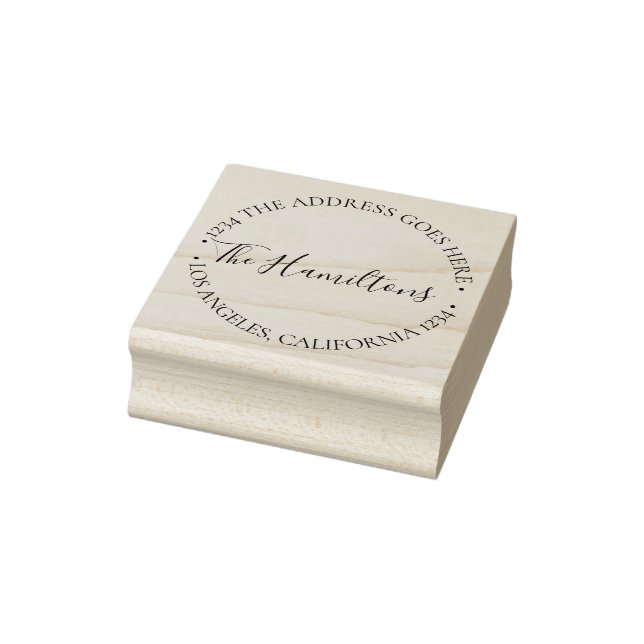 Personalised Custom Text Within Circle Unique Rubber Stamp (Stamp)