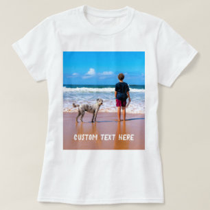 Personalised Custom Text Your Pet Photo T-Shirt