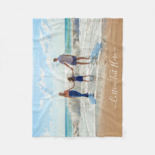 Personalised Custom Text Your Photo Fleece Blanket