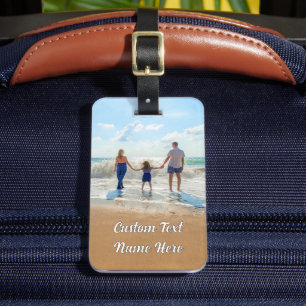 Personalised Custom Text Your Photo Luggage Tag