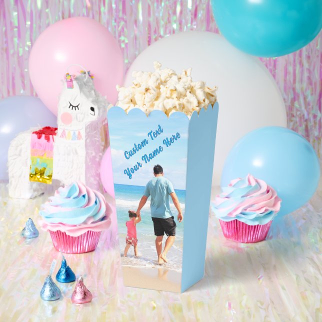 Personalised Custom Text Your Photo Popcorn Box (Party)