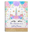 Personalised Custom Watercolor Floral Unicorn