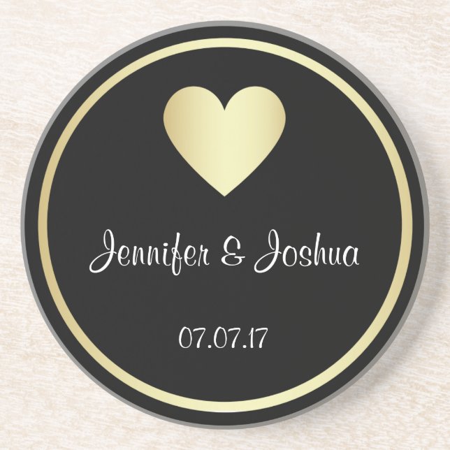 Personalised Custom Wedding Coasters Favours Gift (Front)