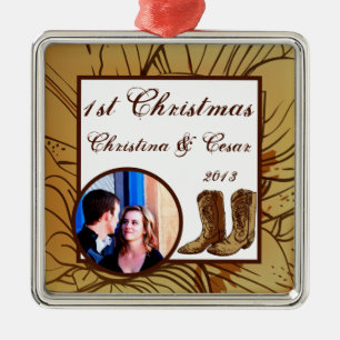 Personalised Custom Western Cowgirl Hat/Boots Brow Metal Tree Decoration