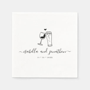 Personalised Custom Wine & Brews Themed Napkins