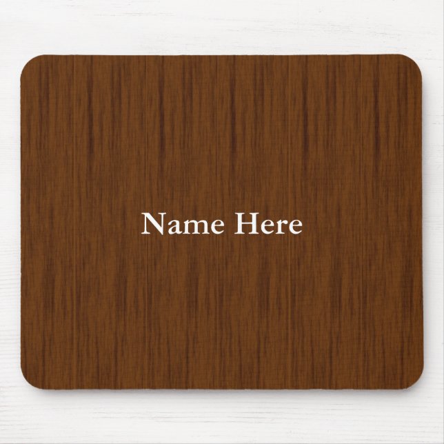 Personalised Custom Wooden Background Mouse Pad (Front)