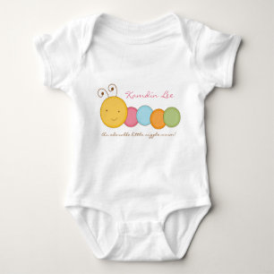 Personalised Custom Worm Baby One Sie Body Suit Baby Bodysuit