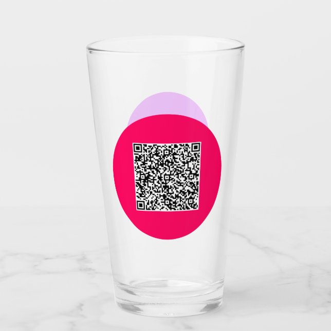 Personalised Custom YouQR Code Glass Choose Colour (Front)