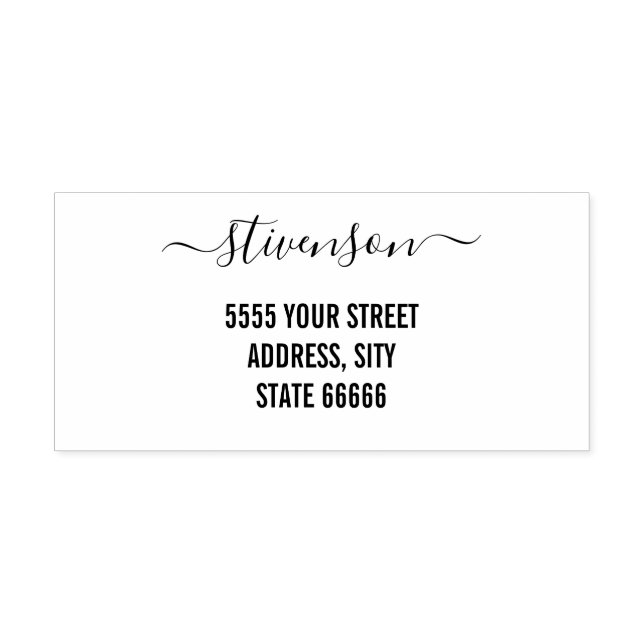 Personalised Custom Your Name Address Stamp (Design)