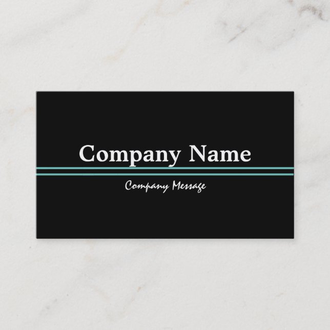 Personalised Custom Your Own Black & Green Business Card (Front)