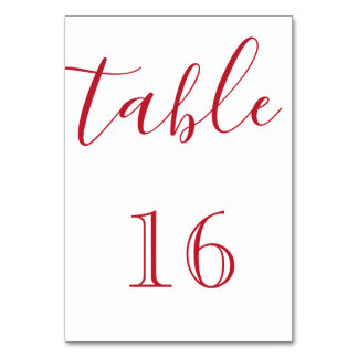 Personalised Custom Your Own Elegant Script Table Number