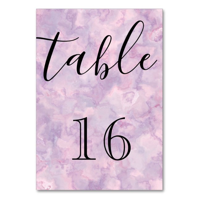 Personalised Custom Your Own Elegant Script Table Number (Front)